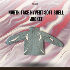 The North Face Womens Hyvent Soft Shell Jacket S Green Waterproof Lightweight